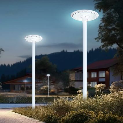 Brilagi - LED-straatlantaarn met 3 m mast URBANSPARK LED/120W/230V wit IP65
