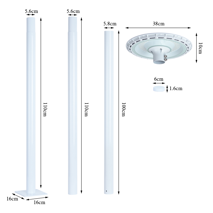 Brilagi - LED Straatlantaarn URBANSPARK LED/120W/230V wit IP65