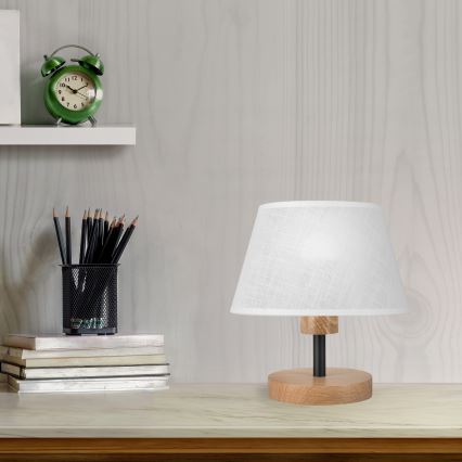 Brilagi - LED Tafellamp ANTHONY 1xE14/40W/230V eiken/wit