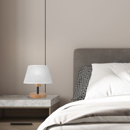 Brilagi - LED Tafellamp ANTHONY 1xE14/40W/230V eiken/wit