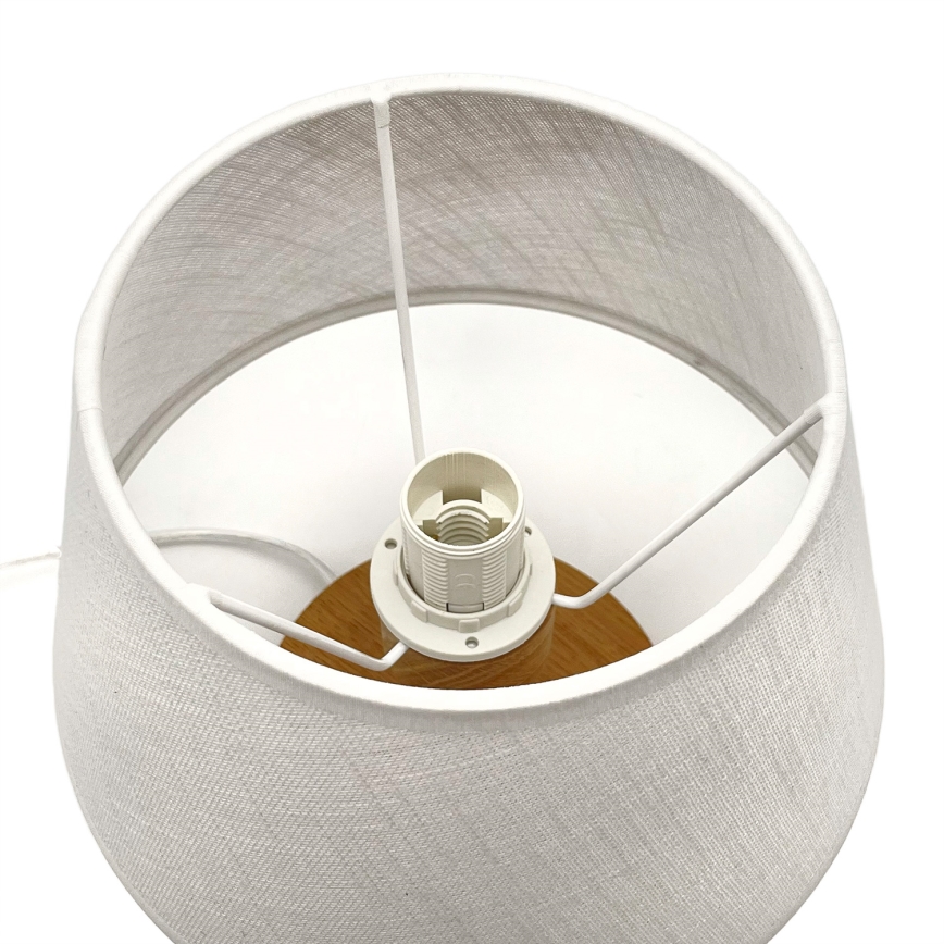 Brilagi - LED Tafellamp ANTHONY 1xE27/60W/230V eiken/wit