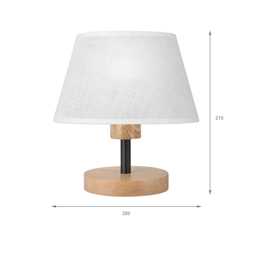 Brilagi - LED Tafellamp ANTHONY 1xE27/60W/230V eiken/wit