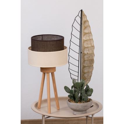 Brilagi - LED tafellamp Boho-stijl 1xE27/15W/230V crème/bruin