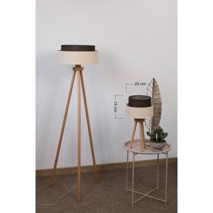 Brilagi - LED tafellamp Boho-stijl 1xE27/15W/230V crème/bruin