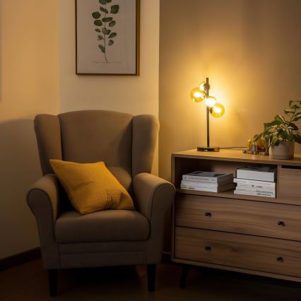 Brilagi - LED-tafellamp MILLA 4xG9/3W/230V zwart chroom/goud