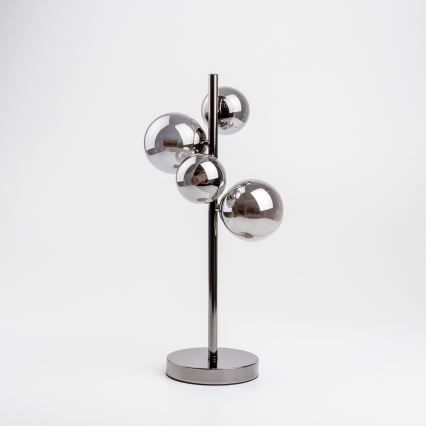 Brilagi - LED tafellamp MILLA 4xG9/3W/230V zwart-chroom/rookglas