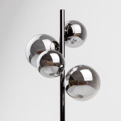 Brilagi - LED tafellamp MILLA 4xG9/3W/230V zwart-chroom/rookglas