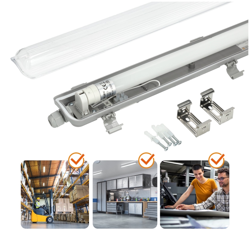 BRILAGI - LED technisch stofdicht TL-armatuur OPTIMA T8 1xG13/18W/230V 4000K IP65 128 cm