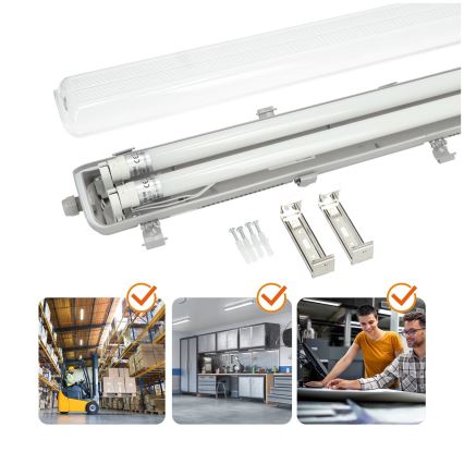 BRILAGI - LED technisch stofdicht TL-armatuur OPTIMA T8 2xG13/18W/230V 4000K IP65 128 cm