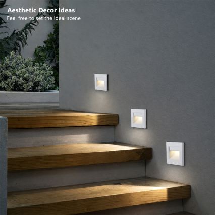 Brilagi - LED traparmatuur STEP LIGHT LED/1,5W/230V IP44 wit