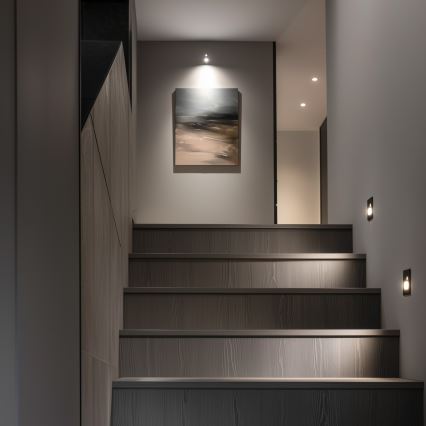 Brilagi - LED Trapverlichting met bewegingssensor JACK LED/1,5W/230V 3000K/4000K/6500K zwart