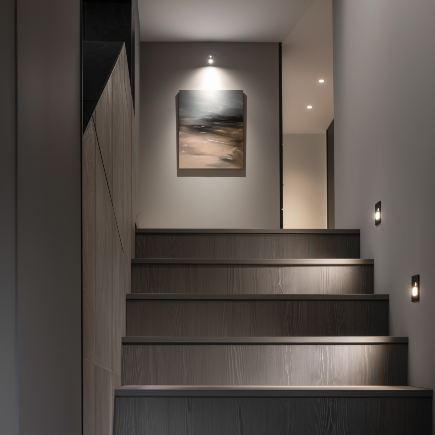 Brilagi - LED Trapverlichting met bewegingssensor JACK LED/1,5W/230V 3000K/4000K/6500K zwart