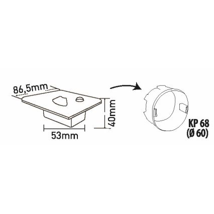 Brilagi - LED Trapverlichting met bewegingssensor JACK LED/1,5W/230V 3000K/4000K/6500K zwart