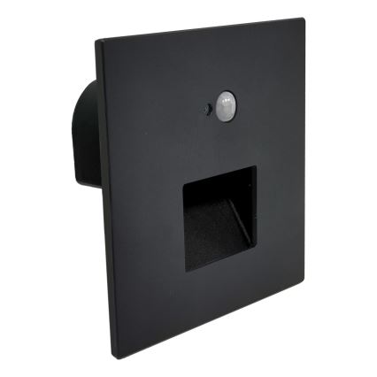 Brilagi - JACK LED trapverlichting met bewegings- en schemersensor LED/3W/230V 3000/4000/6500K IP65 zwart