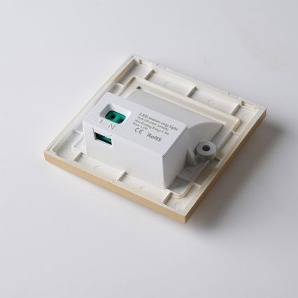 Brilagi - LED trapverlichting met sensor STEP LIGHT LED/1,5W/230V IP44 goudkleurig
