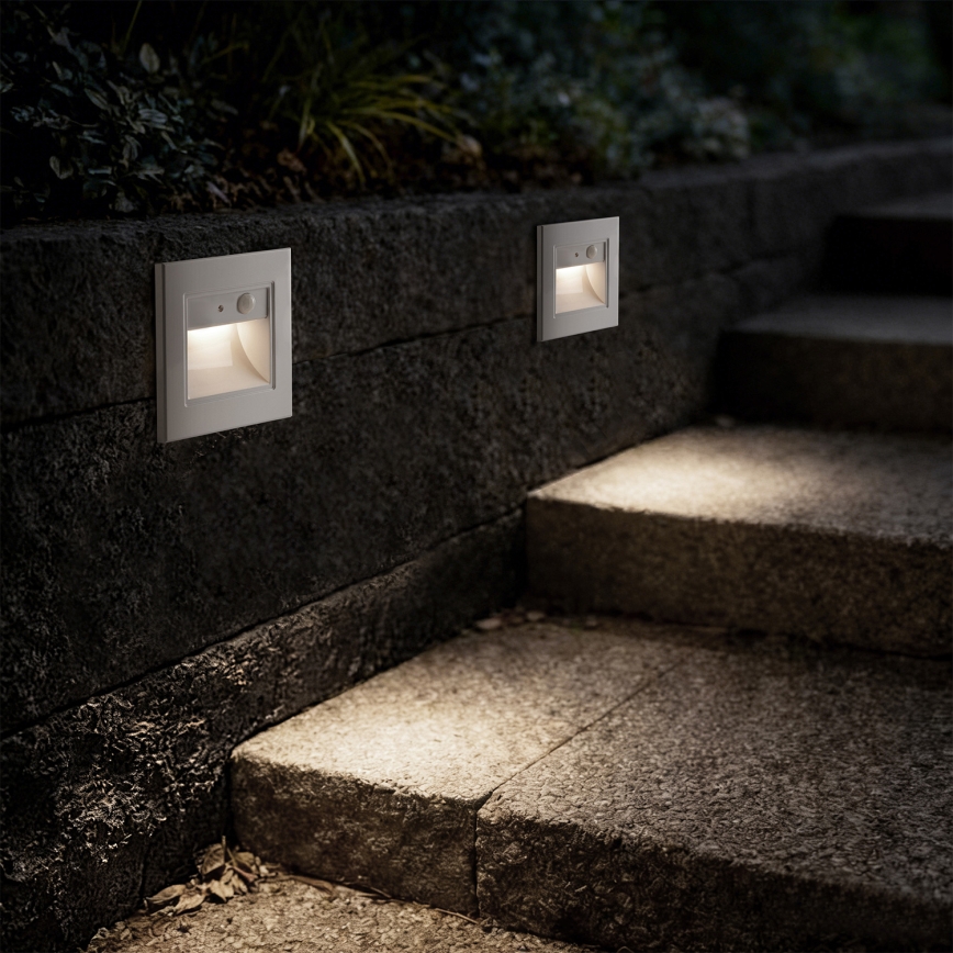 Brilagi - LED-trapverlichting met sensor STEP LIGHT LED/1,5W/230V IP44 wit