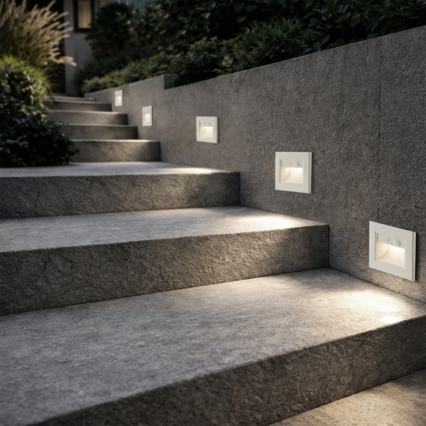 Brilagi - LED-trapverlichting met sensor STEP LIGHT LED/1,5W/230V IP44 wit