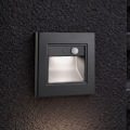 Brilagi - LED trapverlichting met sensor STEP LIGHT LED/1,5W/230V IP44 zwart