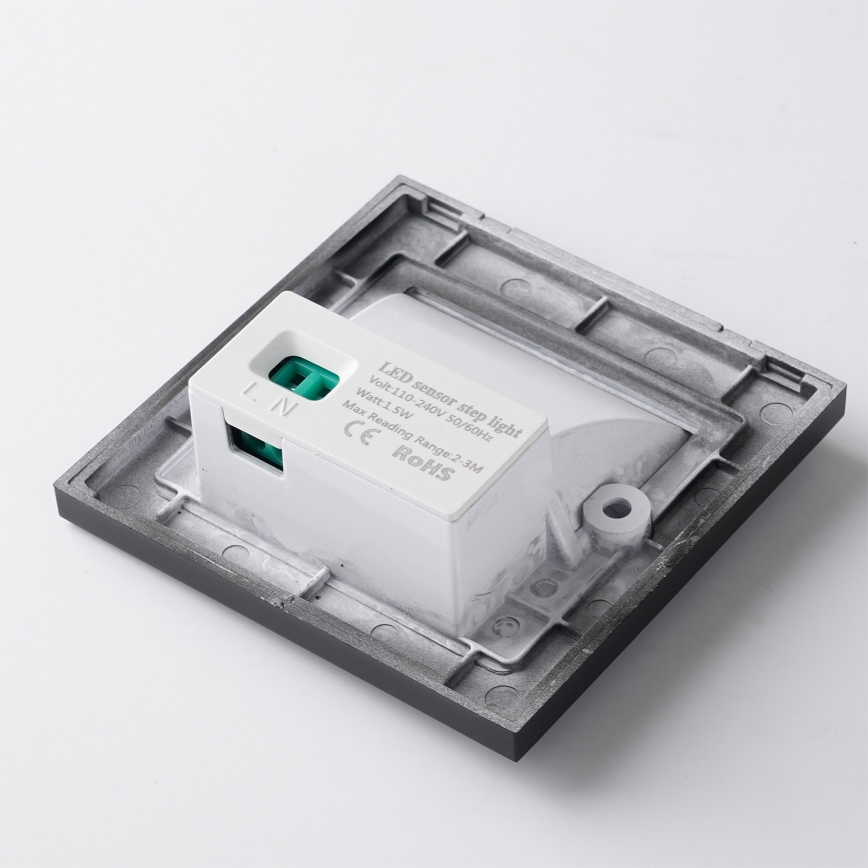 Brilagi - LED trapverlichting met sensor STEP LIGHT LED/1,5W/230V IP44 zwart