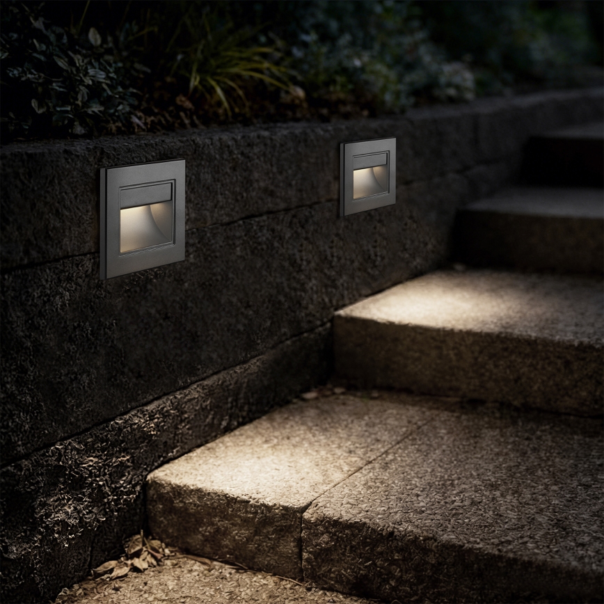 Brilagi - LED-trapverlichting STEP LIGHT LED/1,5W/230V IP44 antraciet