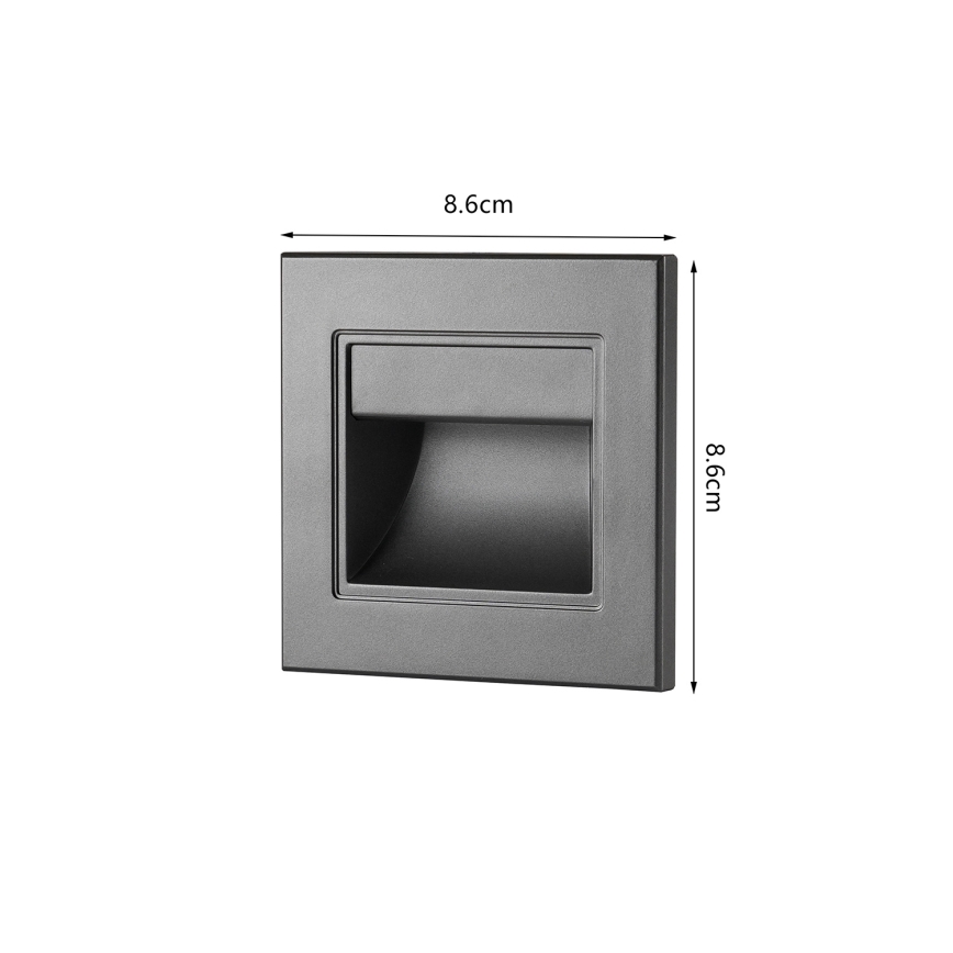 Brilagi - LED-trapverlichting STEP LIGHT LED/1,5W/230V IP44 antraciet