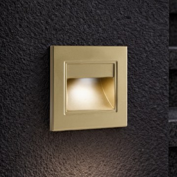 Brilagi - LED trapverlichting STEP LIGHT LED/1,5W/230V IP44 goudkleurig