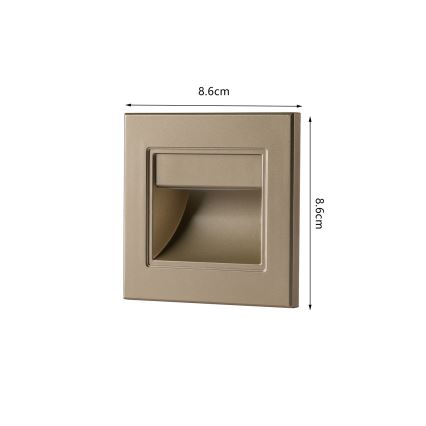 Brilagi - LED trapverlichting STEP LIGHT LED/1,5W/230V IP44 goudkleurig