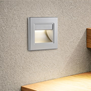 Brilagi - LED trapverlichting STEP LIGHT LED/1,5W/230V IP44 zilver