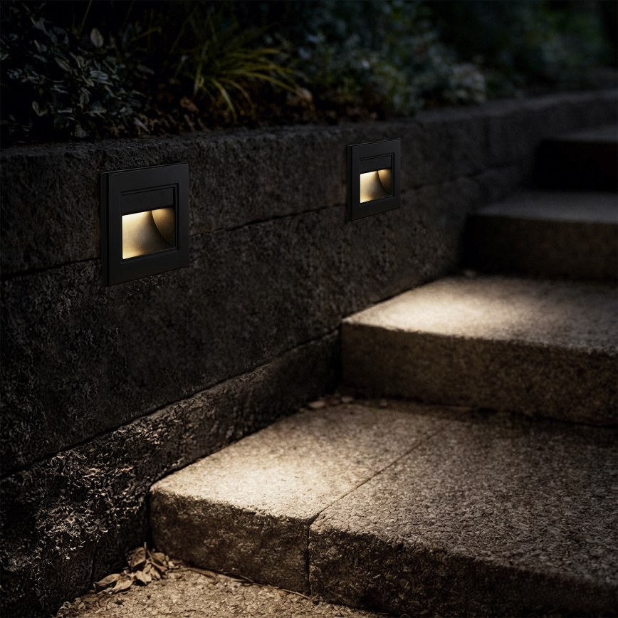 Brilagi - LED trapverlichting STEP LIGHT LED/1,5W/230V IP44 zwart