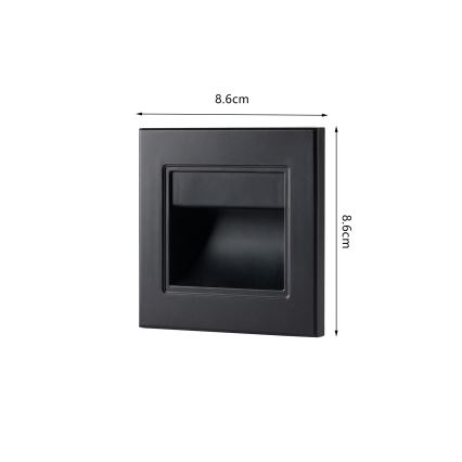 Brilagi - LED trapverlichting STEP LIGHT LED/1,5W/230V IP44 zwart