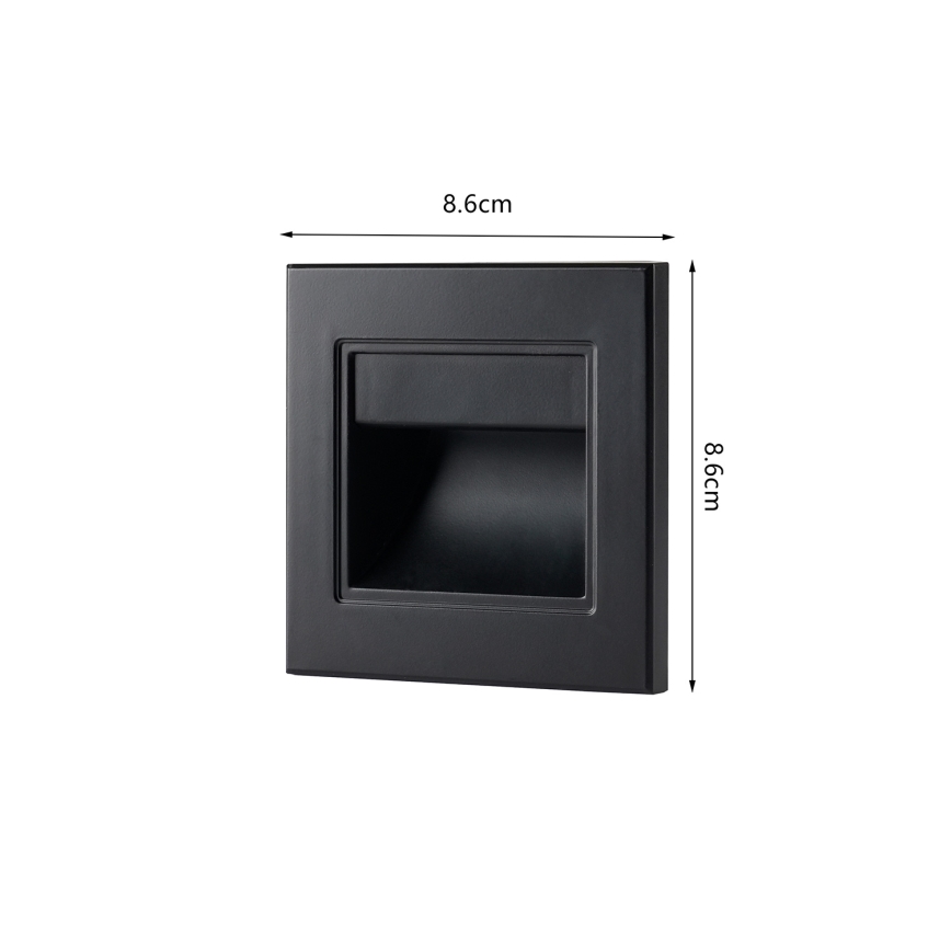 Brilagi - LED trapverlichting STEP LIGHT LED/1,5W/230V IP44 zwart