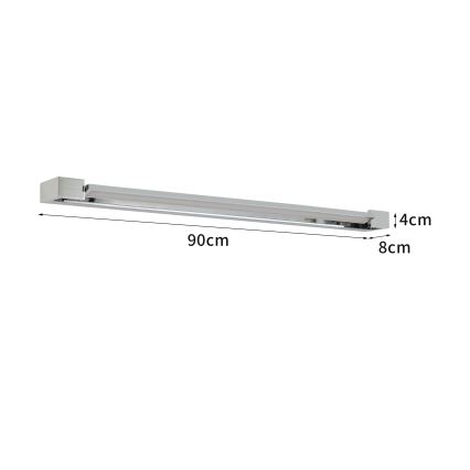 Brilagi - LED-badkamerspiegelverlichting AQUA LINE LED/24W/230V 90 cm IP44 glanzend chroom