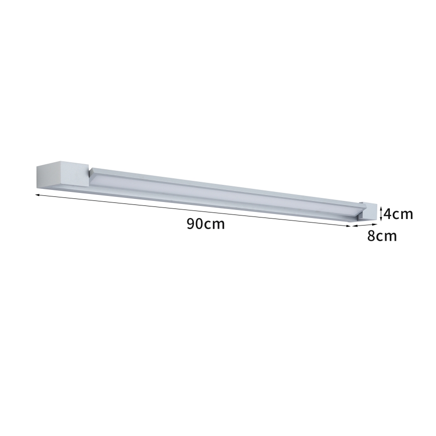 Brilagi - LED-badkamerspiegelverlichting AQUA LINE LED/24W/230V 90 cm IP44 mat chroom CRI 90