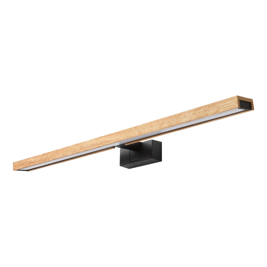 Brilagi - LED badkamerspiegelverlichting 3-in-1 WOODY MIRROR LED/15W/230V 80 cm IP44 zwart/eiken