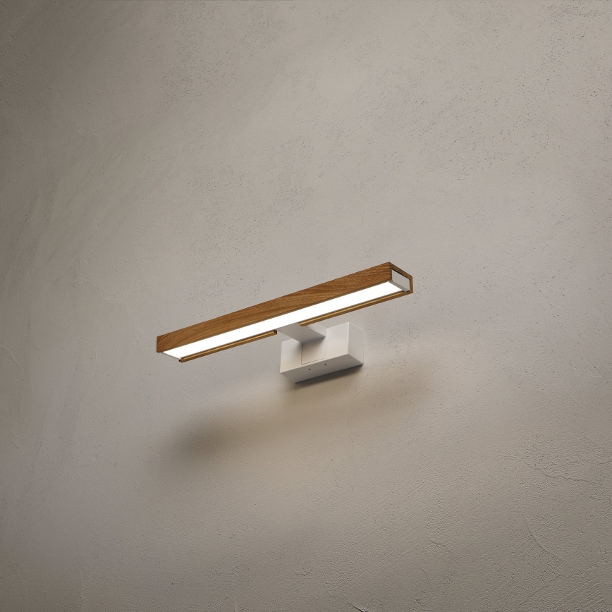 Brilagi - LED-spiegelverlichting voor de badkamer 3-in-1 WOODY MIRROR LED/8W/230V 40 cm IP44 wit/eiken