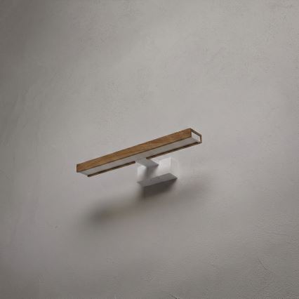 Brilagi - LED-spiegelverlichting voor de badkamer 3-in-1 WOODY MIRROR LED/8W/230V 40 cm IP44 wit/eiken