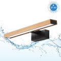 Brilagi - LED-verlichting voor badkamerspiegel 3-in-1 WOODY MIRROR LED/8W/230V IP44 zwart/eik