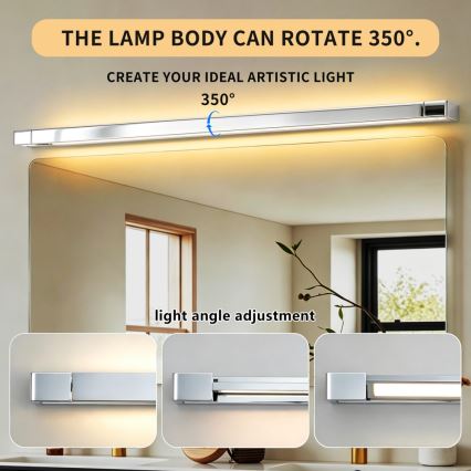 Brilagi - LED-badkamerspiegelverlichting AQUA LINE LED/36W/230V 120 cm IP44 glanzend chroom CRI 90