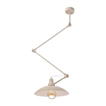 Brilagi - LED verstelbare hanglamp aan stang IRONBEAM 1xE27/60W/230V beige