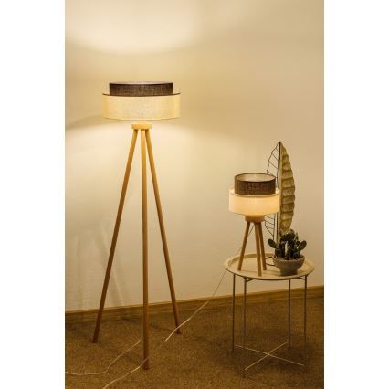 Brilagi - LED vloerlamp BOHO STYLE 1xE27/15W/230V crème/bruin