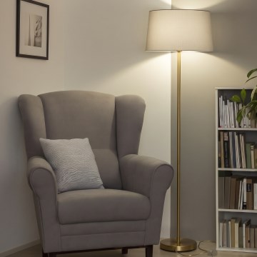 Brilagi - LED vloerlamp CERIA 1x E27/20W/230V Ø 45 cm grijs/goud