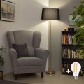 Brilagi - LED-vloerlamp CERIA 1x E27/20W/230V Ø 45 cm zwart/goud