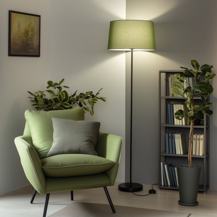 Brilagi - LED vloerlamp CERIA 1x E27/40W/230V Ø 45 cm groen/zwart