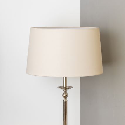 Brilagi - LED vloerlamp CERIA 1x E27/60W/230V Ø 45 cm glanzend chroom/beige