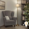 Brilagi - LED vloerlamp CERIA 1xE27/20W/230V Ø 20,5 cm grijs/goud