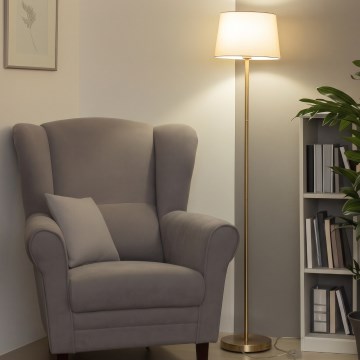 Brilagi - LED vloerlamp CERIA 1xE27/20W/230V Ø 30 cm beige/goud