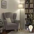 Brilagi - LED-vloerlamp CERIA 1xE27/20W/230V Ø 30 cm grijs/goud