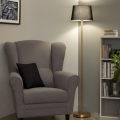 Brilagi - LED vloerlamp CERIA 1xE27/20W/230V Ø 30 cm zwart/goud