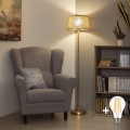 BRILAGI - LED vloerlamp CERIA 1xE27/20W/230V Ø 35 cm beige/goud