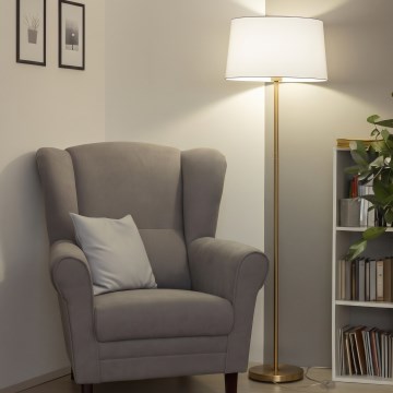 Brilagi - LED vloerlamp CERIA 1xE27/20W/230V Ø 45 cm wit/goud